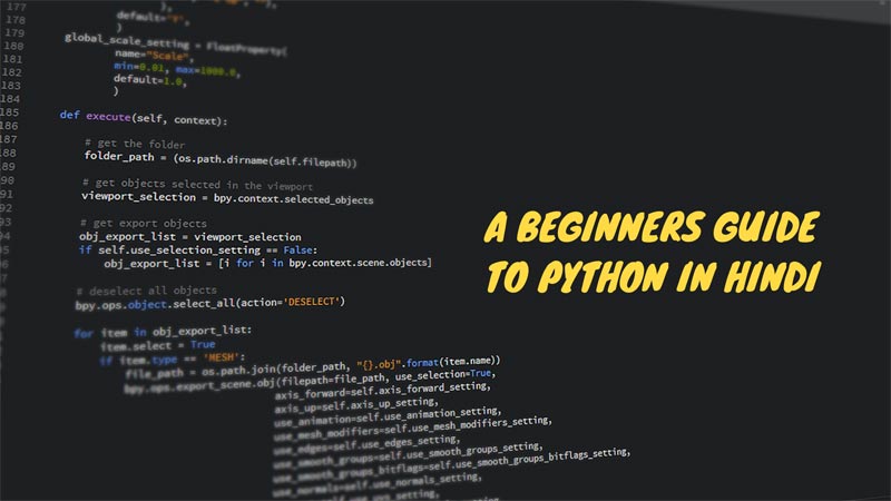 A Beginners Guide to Python in Hindi