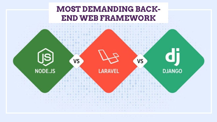 Which One is Most Demanding Back-End Web Framework between Laravel, NodeJS, and Django?