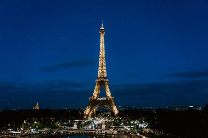 Dinner atop the Eiffel in Paris