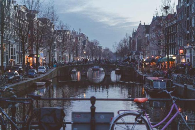 Explore the canals in Amsterdam