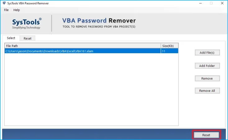 How to recover VBA Project Password - Step 5