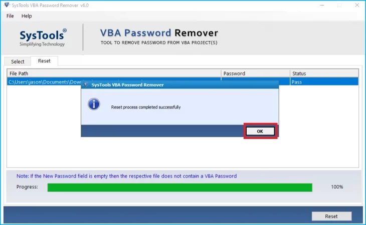How to recover VBA Project Password - Step 6